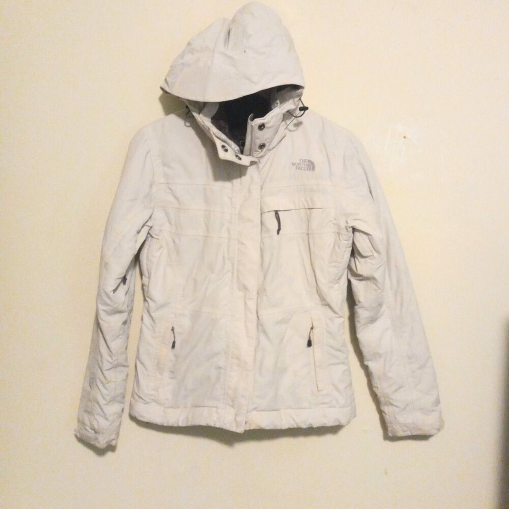 The North Face HyVent Insulated Parka-Small-Detachable Hood-Wind Resistant-Tan